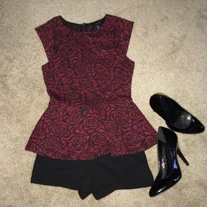 Forever 21 rose peplum top